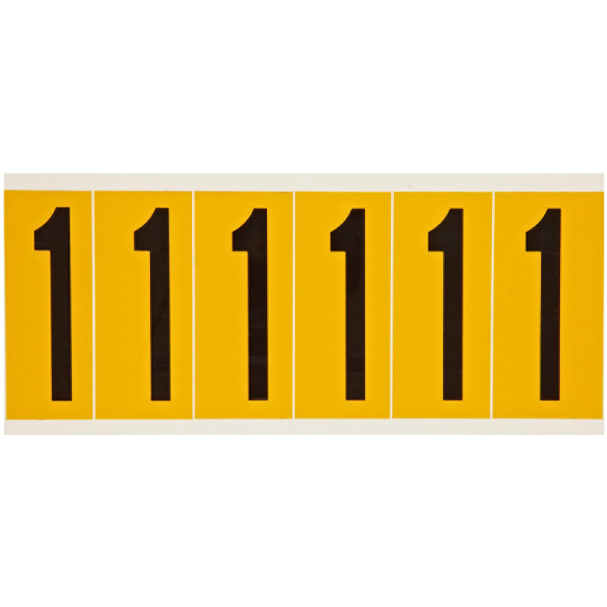 6 Labels Per Card Brady 1550-1 3-1/2 Height B-946 High Performance Vinyl Black On Yellow Color 15 Series Indoor Or Outdoor Number Labels Legend 1 1-1/2 Width 6 Labels Per Card Brady 1550-1 3-1/2 Height B-946 High Performance Vinyl Black On Yellow Color 15 Series Indoor Or Outdoor Number Labels Legend 1 1-1/2 Width