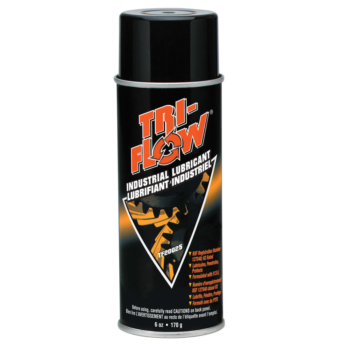 Tri-Flow Penetrating Lubricant - 6 oz Aerosol Can - 6 oz Net Weight - Food Grade - 20025