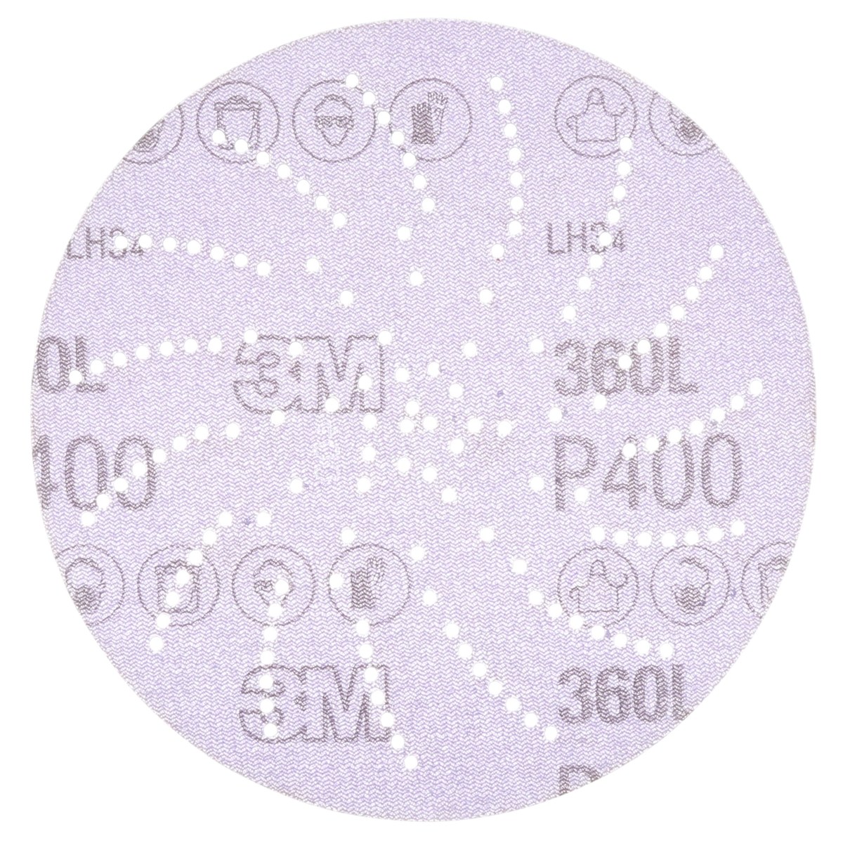 3M Hookit 360L Hook & Loop Disc 20825 - Aluminum Oxide - 3 in - P400 - Extra Fine