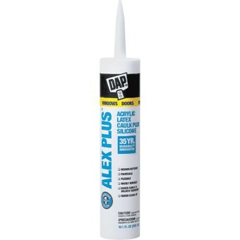 Dap Alex Plus White Caulk 18152 - 10.1 fl oz Cartridge - 18101