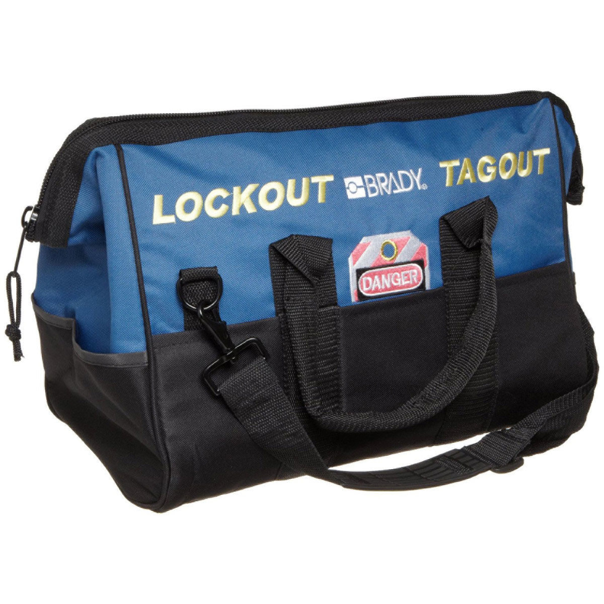 Brady Black/Yellow on Blue Polyester Lockout Bag 99162 - 754476-99162