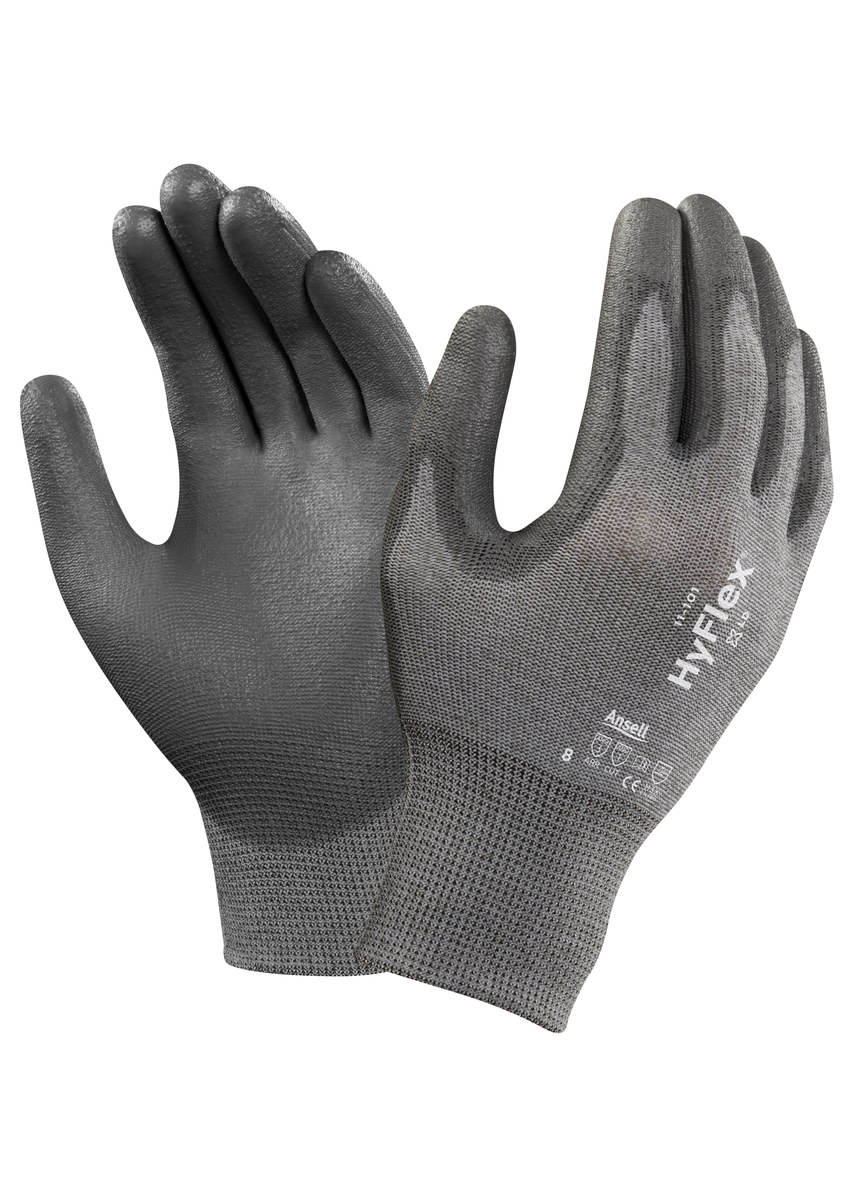 Ansell Hyflex 11 101 Work Gloves 114902 Size 9 Copper Gray Rshughes Com