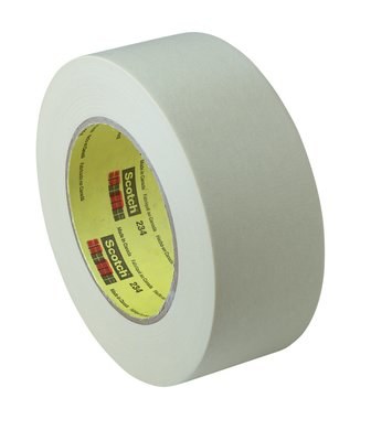 3M Scotch 7000048943 234 Tan Industrial Masking Tape - 24 mm (1 in) Width x 55 m Length