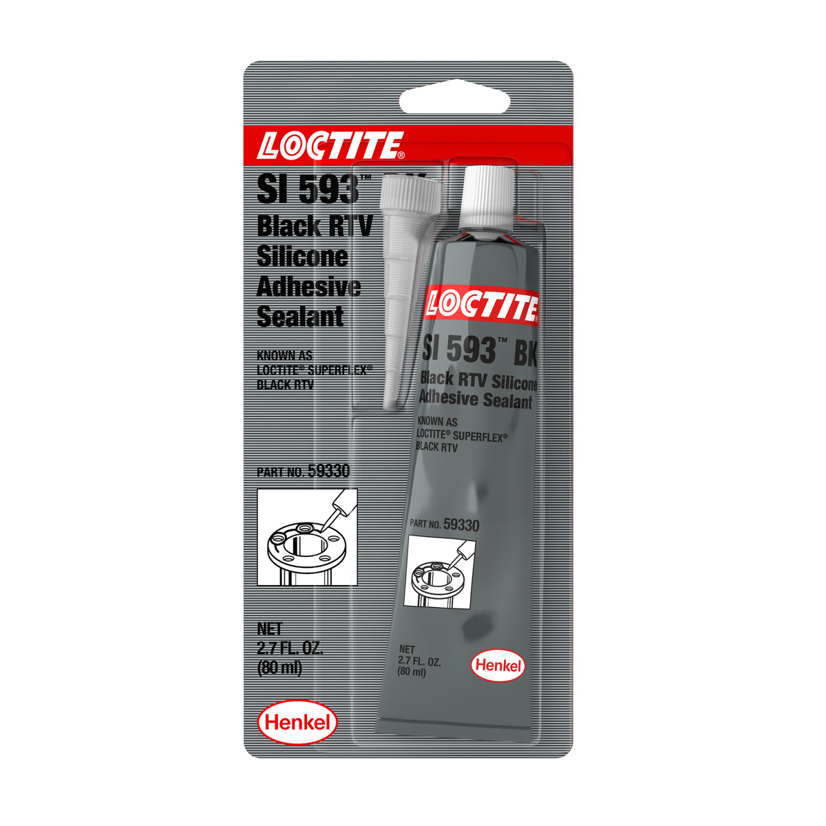 Loctite Si 593 Bk Adhesive Sealant 59330 Idh 193996 80 Ml