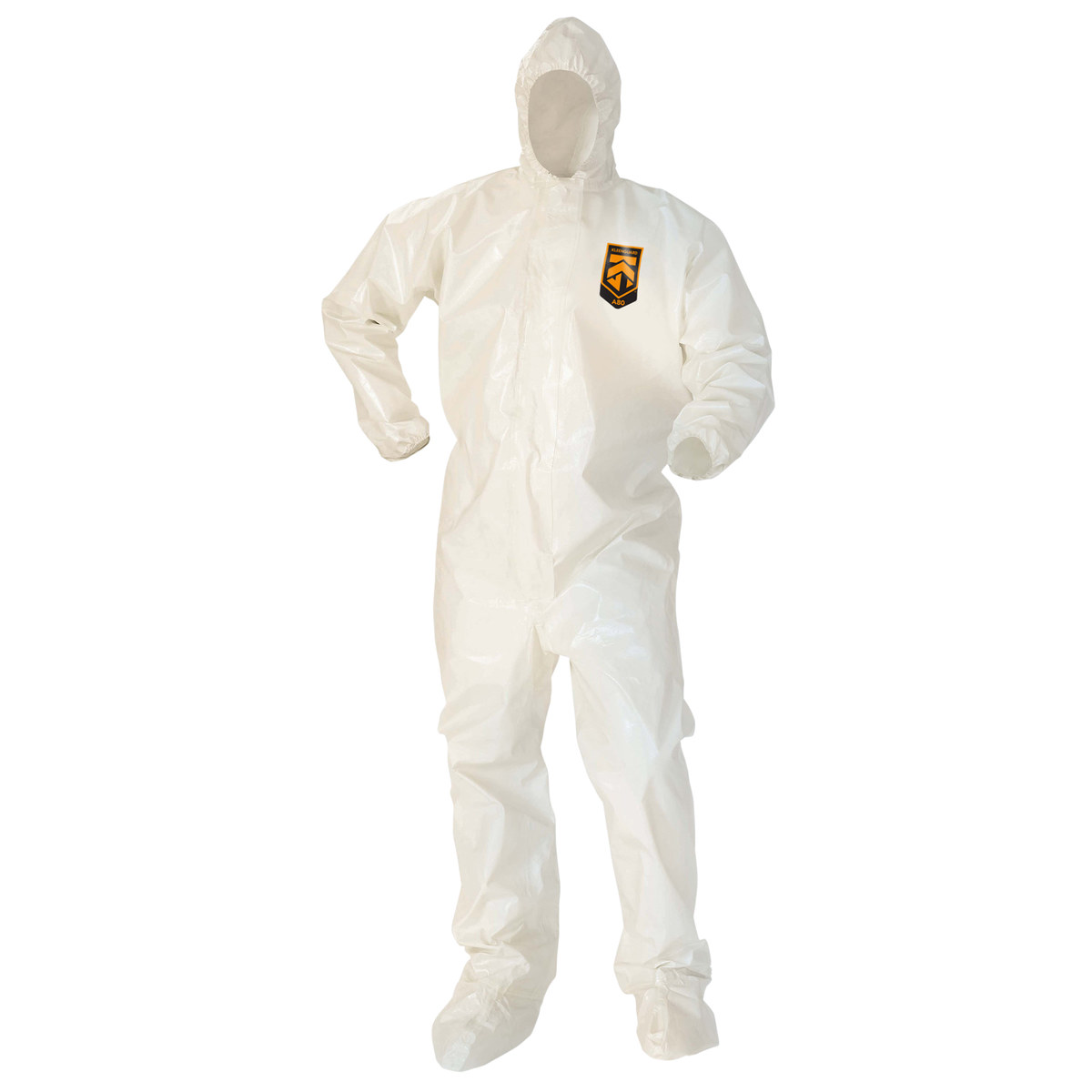 Ansell KleenGuard Chemical-Resistant Coveralls A80 45664 - Size XL - White