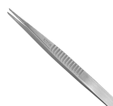 Excelta Three Star Utility Tweezers - Stainless Steel SMD Straight Thin Flat Tip - 4 1/2 in Length - 121-SA