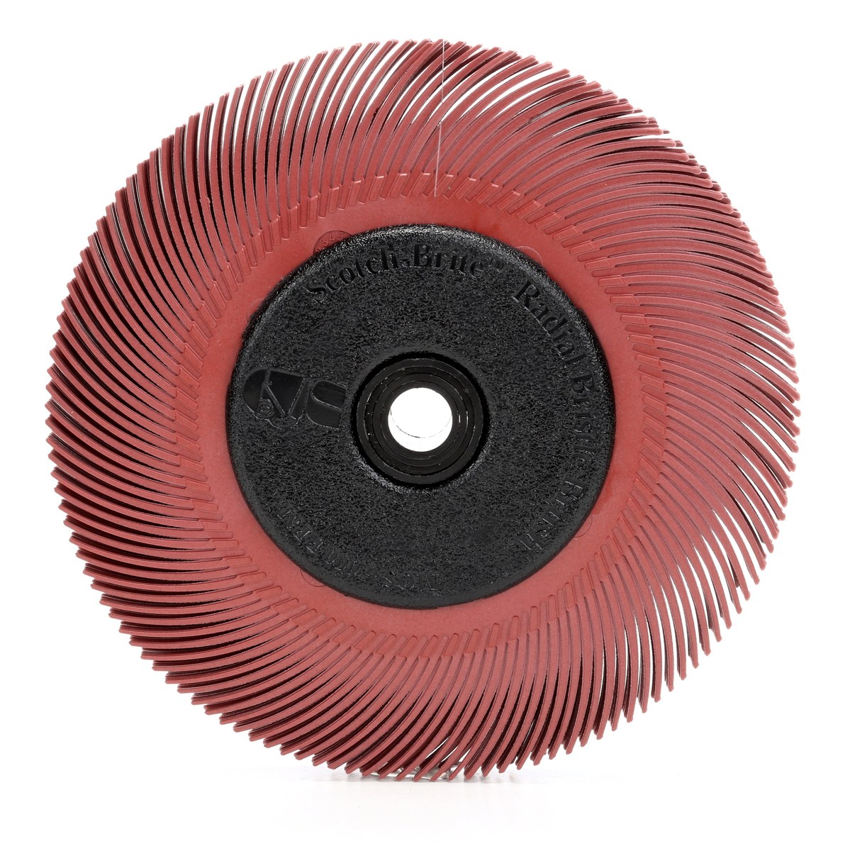 3M Scotch-Brite Ceramic BB-ZB Radial Bristle Brush - Very Fine Grade - 1 in Center Hole - 6 in Outside Diameter - 33213