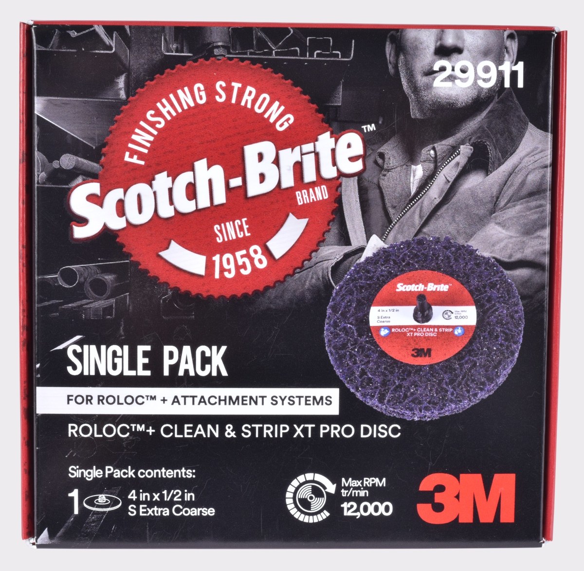 3m Scotch Brite Roloc Clean Strip Quick Change Disc 29911 4 In