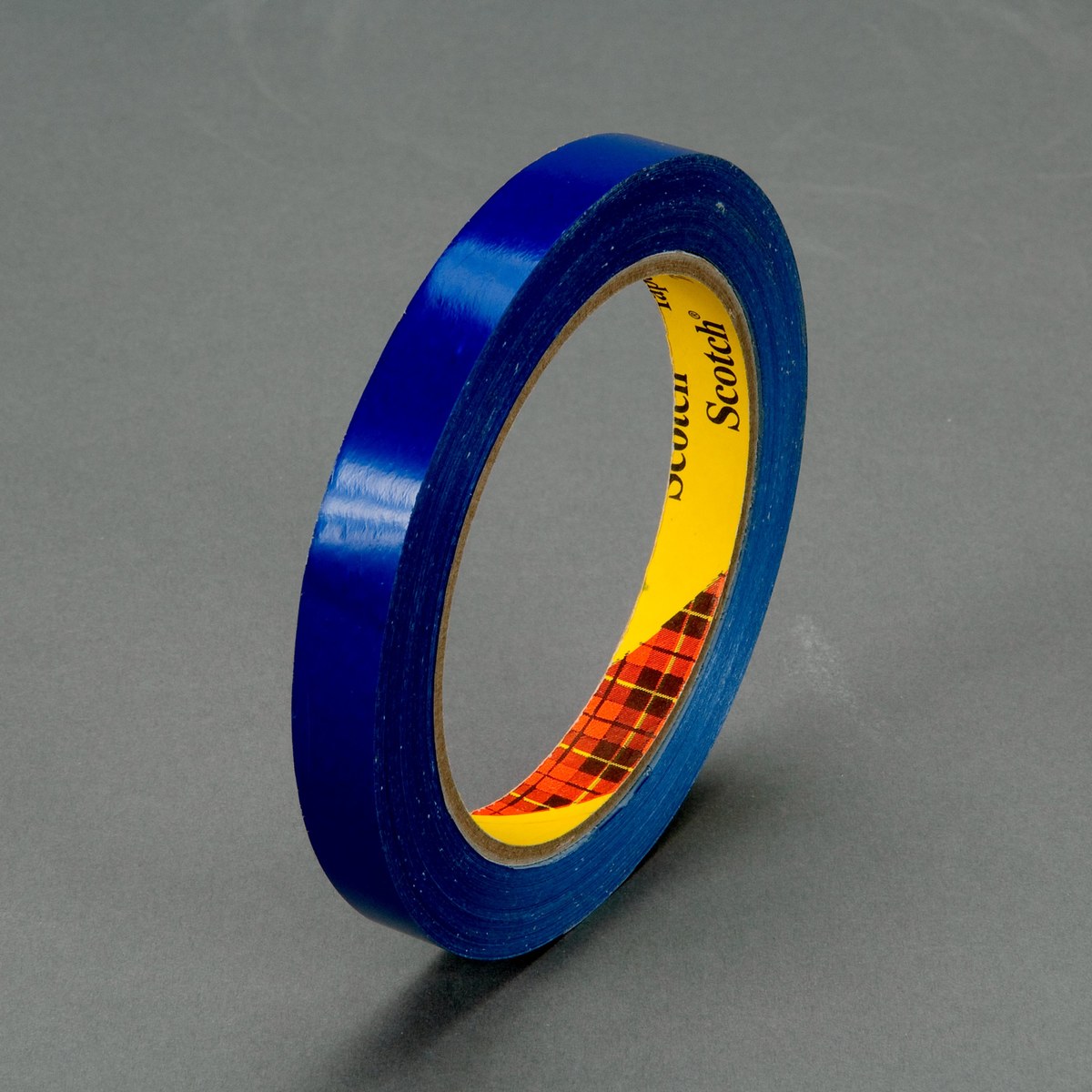 3M Scotch 7100083835 Blue Color Coding Bag/Packaging Tape - 12 mm Width x 66 m Length - 2.3 mil Thick - 61637