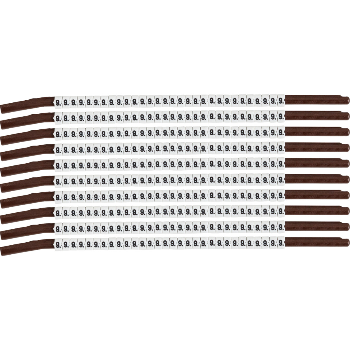 SCN15-9 Black on White Brady 50 Clips Wire Marker Clip Sleeves