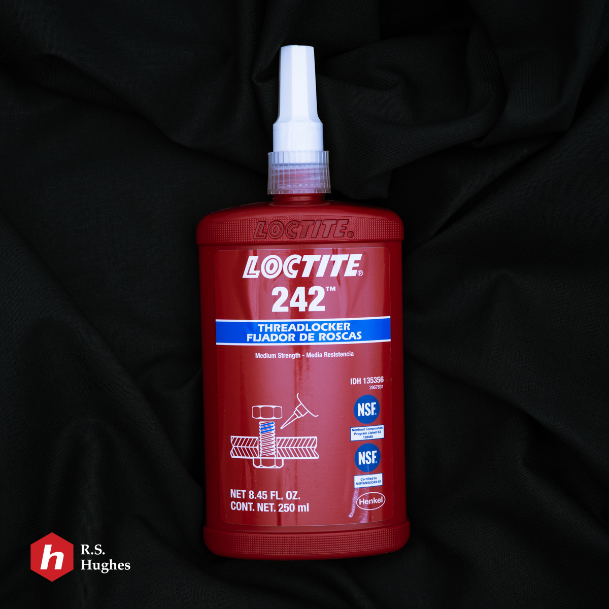 Loctite 242 Blue Threadlocker 24241, IDH:135356 - Medium Strength - 250 ml Bottle