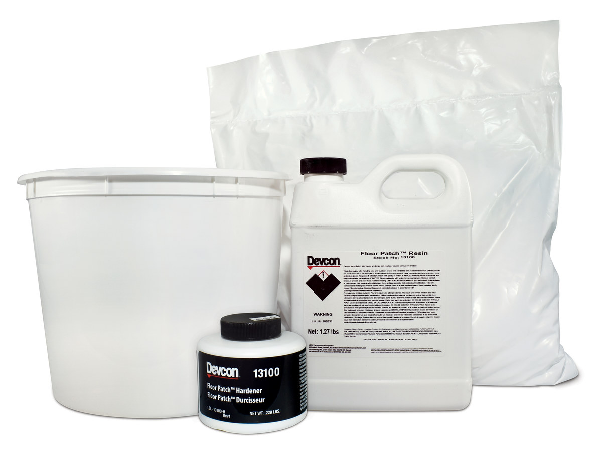Devcon Floor Patch Base & Accelerator (B/A) Asphalt & Concrete Sealant - Gray Liquid 10 lb Pail - 13100