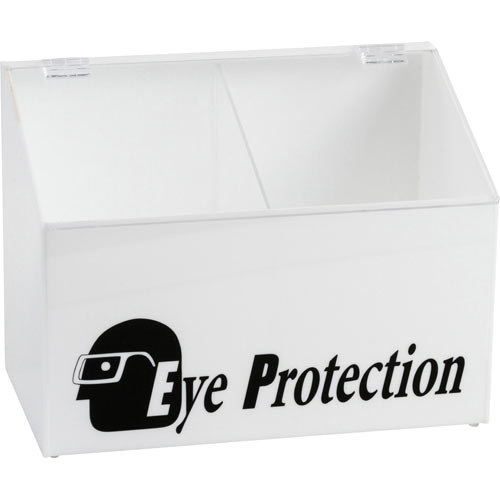 Brady Safety Glasses, Safety Goggles Dispenser PD264E - Black on White - 45694