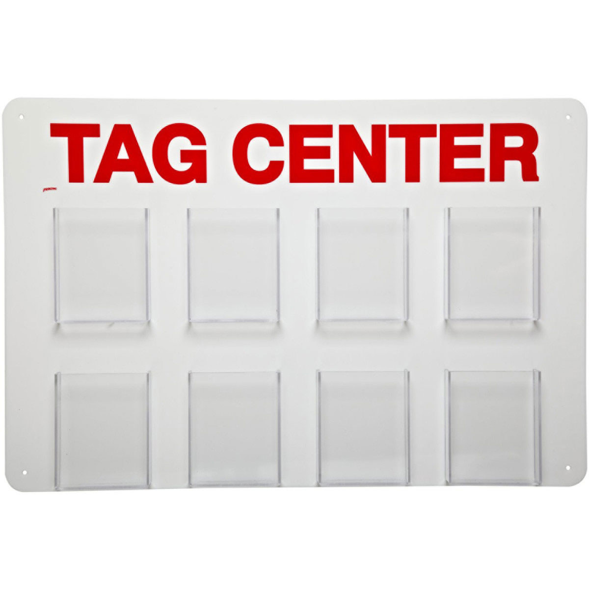 Brady Red/White OSHA Tag Station - 8 Pockets - 23 1/2 in Width - 15 3/4 in Height - 754476-49265