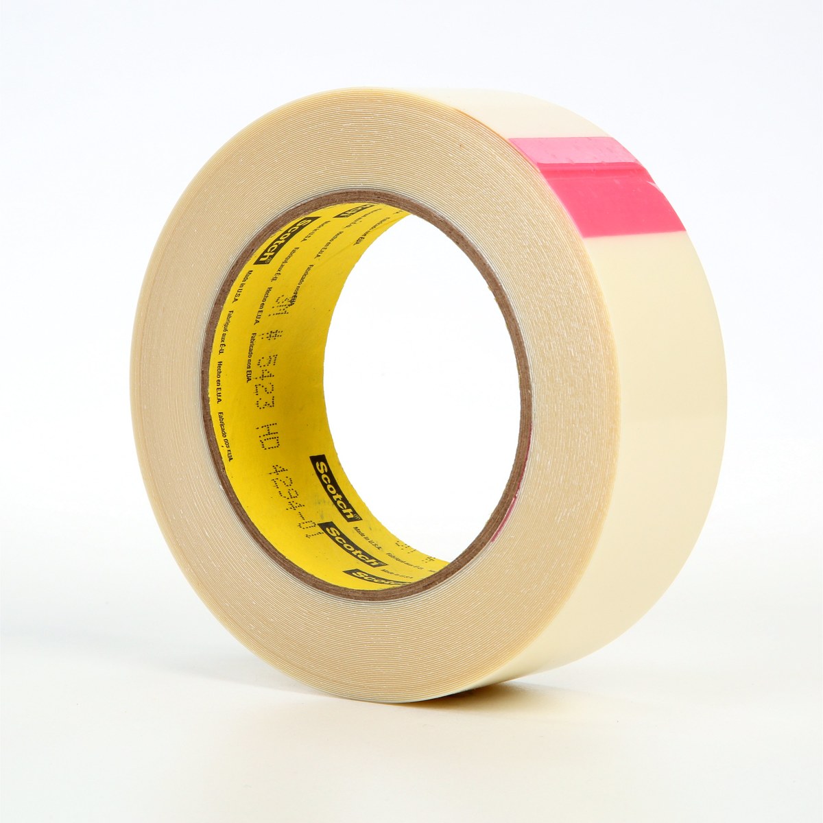 3M 5423 Clear Slick Surface Tape - 1 1/2 in Width x 18 yd Length - 11.7 mil Thick - 14456