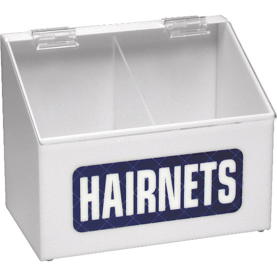 Brady Blue on White Sanitary Headwear Dispenser - Tabletop - 10 in Width - 7 1/2 in Height - 754476-45688