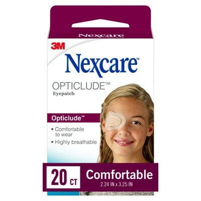 3M Nexcare 1539 Tan Rectangular Eye Patch - 2.24 in Width - 3.25 in Length - 051131-00023