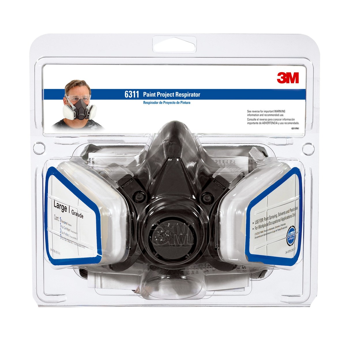3M Half Mask Facepiece Assembly 54252 - Size Large