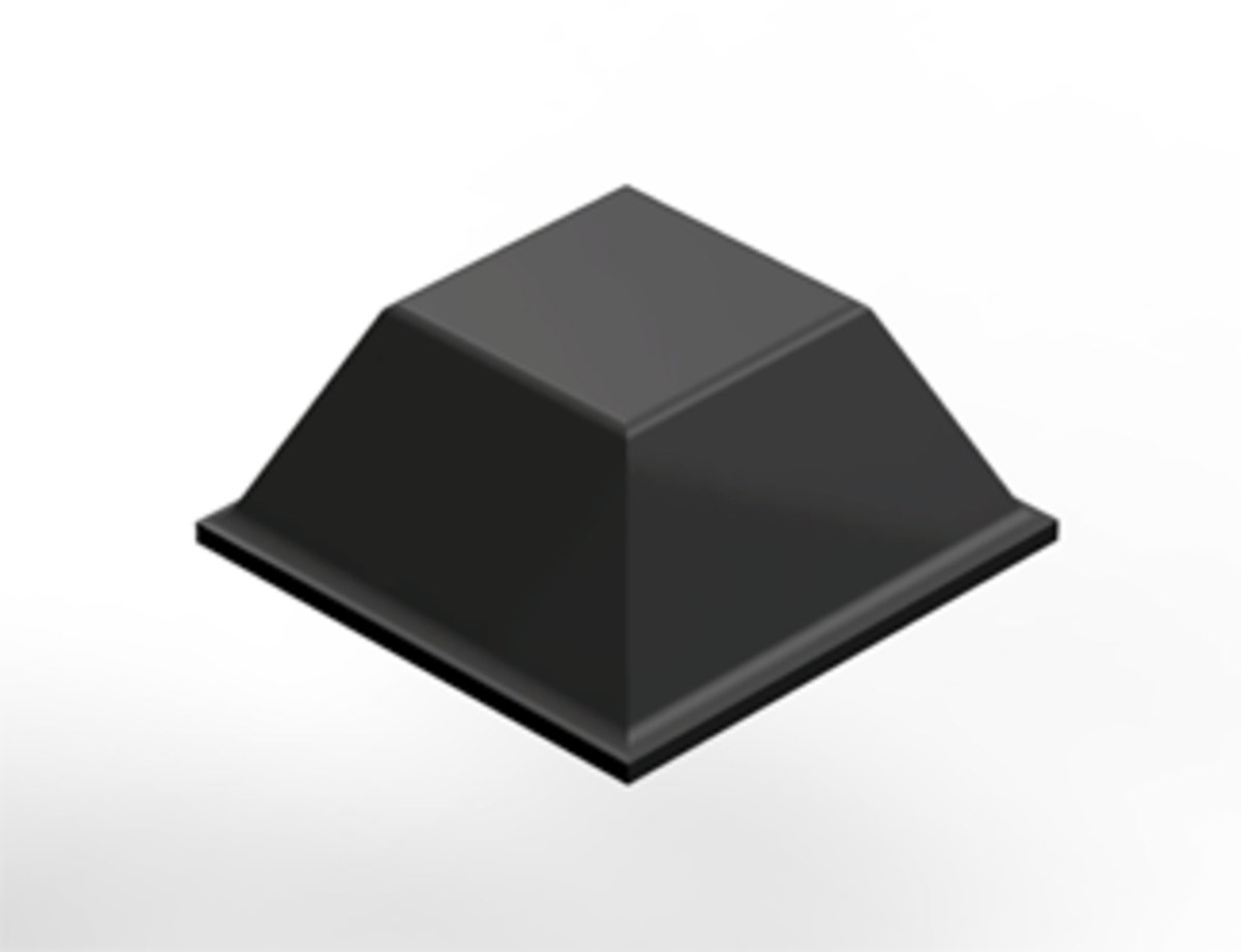 3M Bumpon SJ5018 Gray Bumper/Spacer Pad - Square Shaped Bumper - 0.5 in Width - 0.23 in Height - 67386