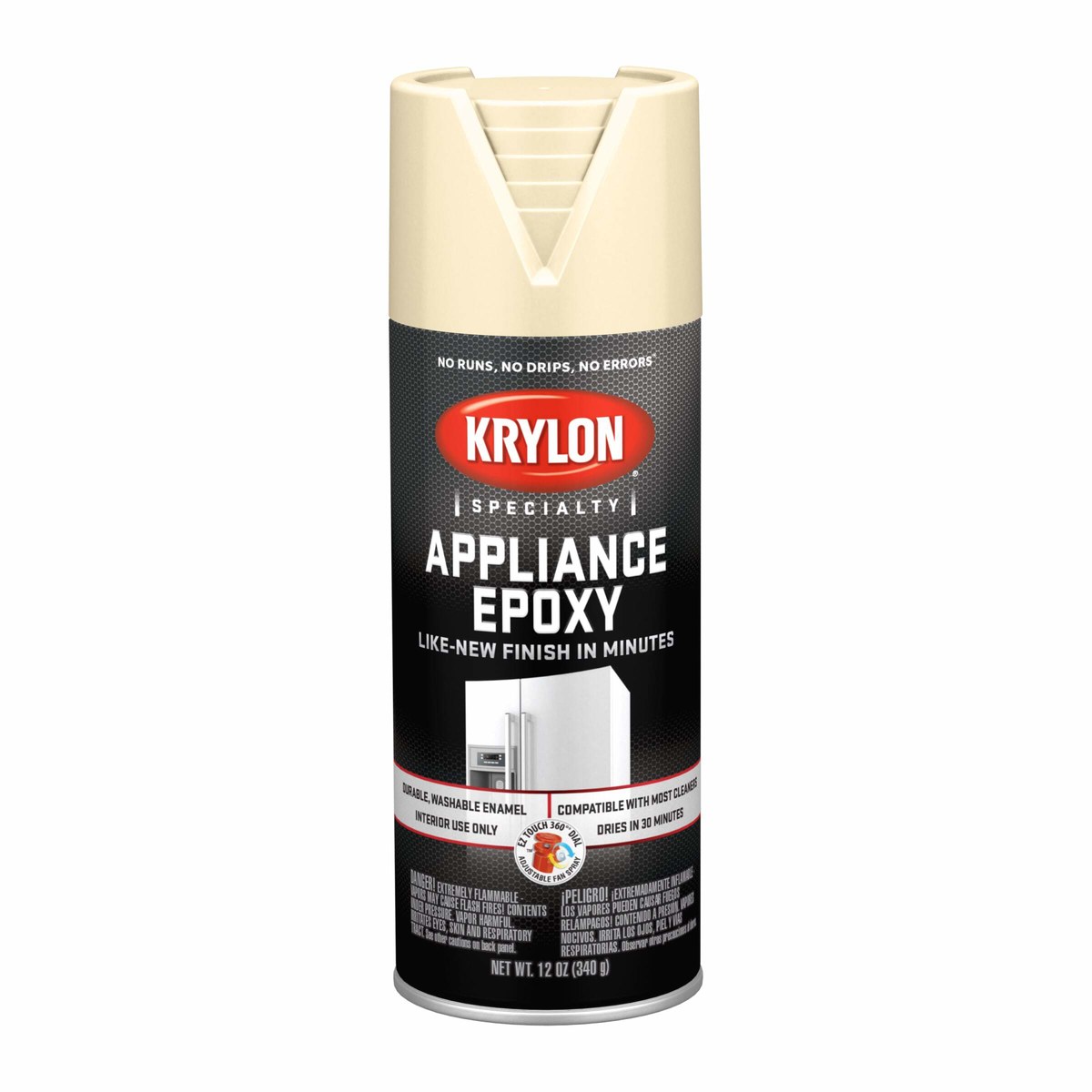 Krylon Industrial 32021 Almond Gloss Epoxy Paint - 16 oz Aerosol Can - 12.5 oz Net Weight - 03202