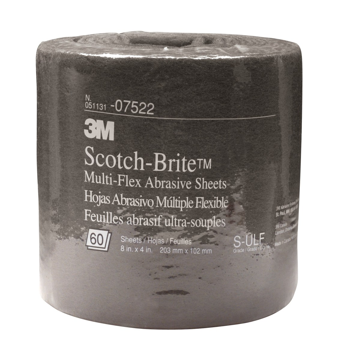 3M Scotch-Brite MX-SR Sanding Roll 07522 - 8 in x 20 ft - Silicon Carbide - Ultra Fine