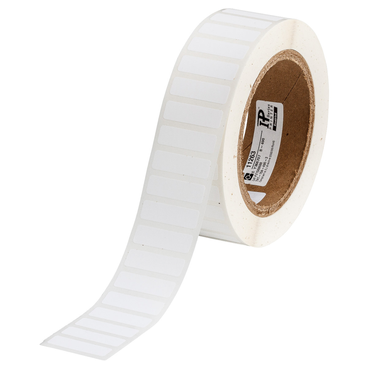 Brady Freezerbondz THT-154-490-3 Die-Cut Printer Label Roll - 1.25 in x 0.375 in - Polyester - White - B-490 - 11263