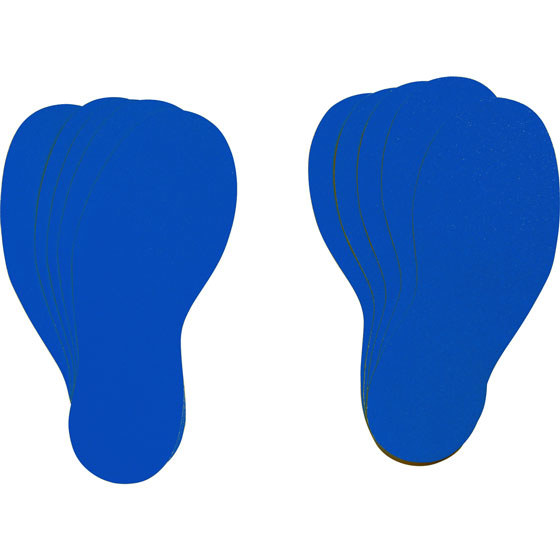 Brady 31552 Footprint Marking Label - 3 3/4 in x 11 7/8 in - Vinyl - Blue