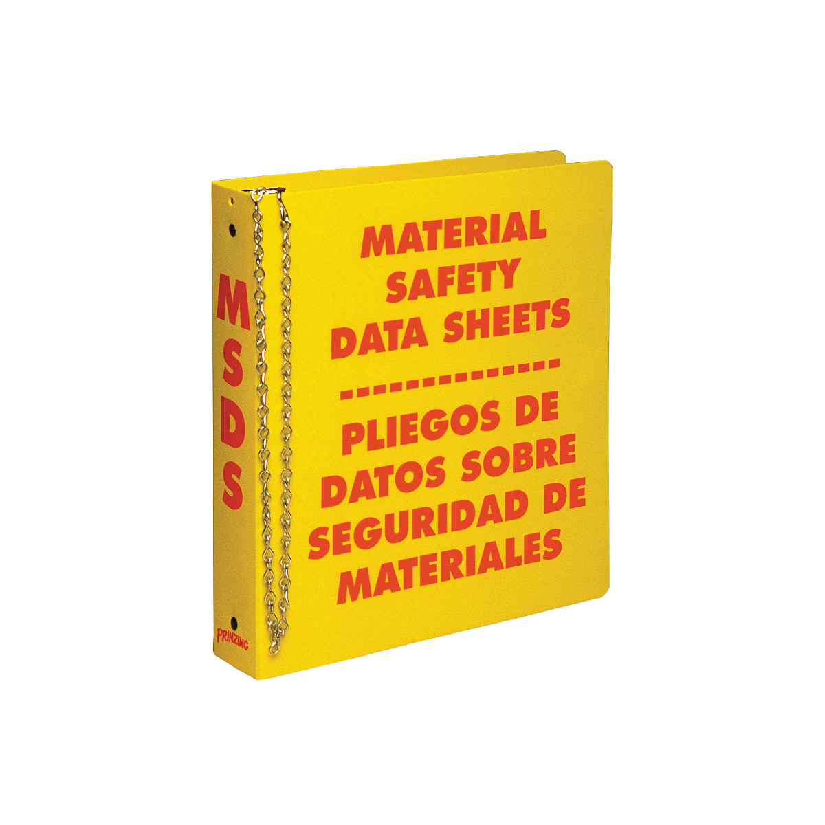 Brady MSDS & GHS Data Sheet Binder 2026 - Red on Yellow - 46072