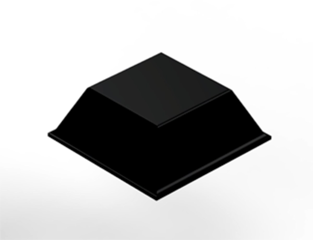 3M Bumpon SJ5023 Black Bumper/Spacer Pad - Square Shaped Bumper - 0.81 in Width - 0.3 in Height - 67388