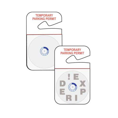 Brady Red on White Pre-Printed Vehicle Hang Tag - 3 in Width - 5 in Height - 95681