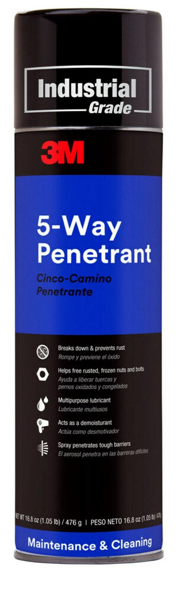 3M 5-Way Amber Penetrating Lubricant - 24 oz Aerosol Can - 16.8 oz Net Weight - 21305