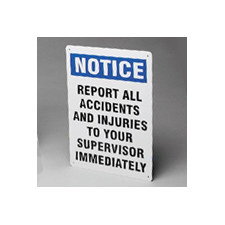 Brady Rectangle White Accident Notice Sign - OR20410