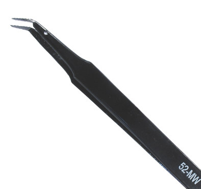 Excelta Three Star Cutting Tweezers - Angulated Tip - 4 1/2 in Length - 52-MW