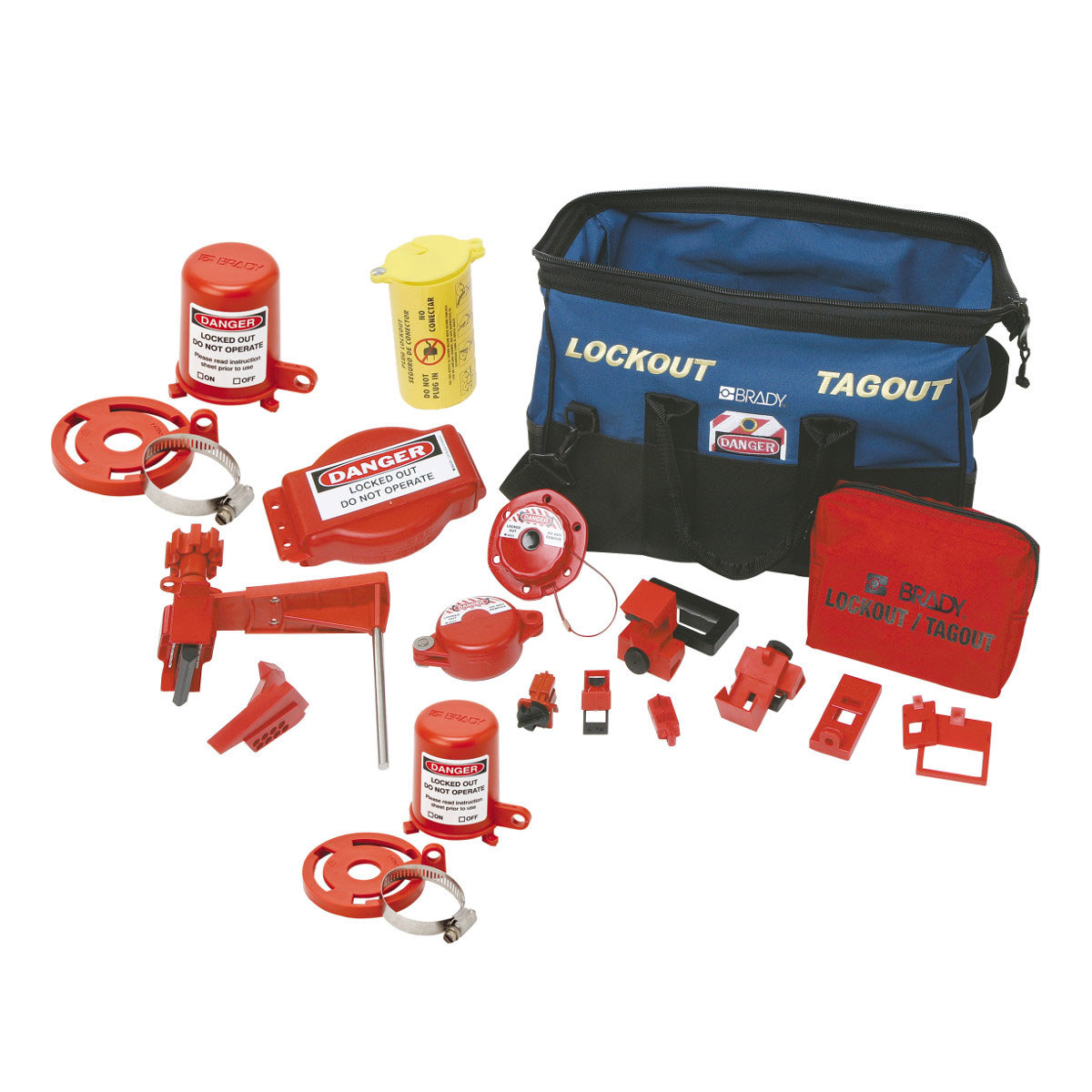 Brady Black/Blue Polyester Lockout/Tagout Kit - 8.5 in Depth - 15.6 in Width - 10 in Height - 754476-99689