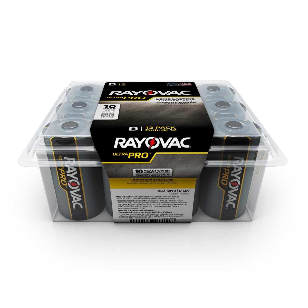 Rayovac UltraPro ALD-12PPJ Standard Battery - D - Alkaline - 47412