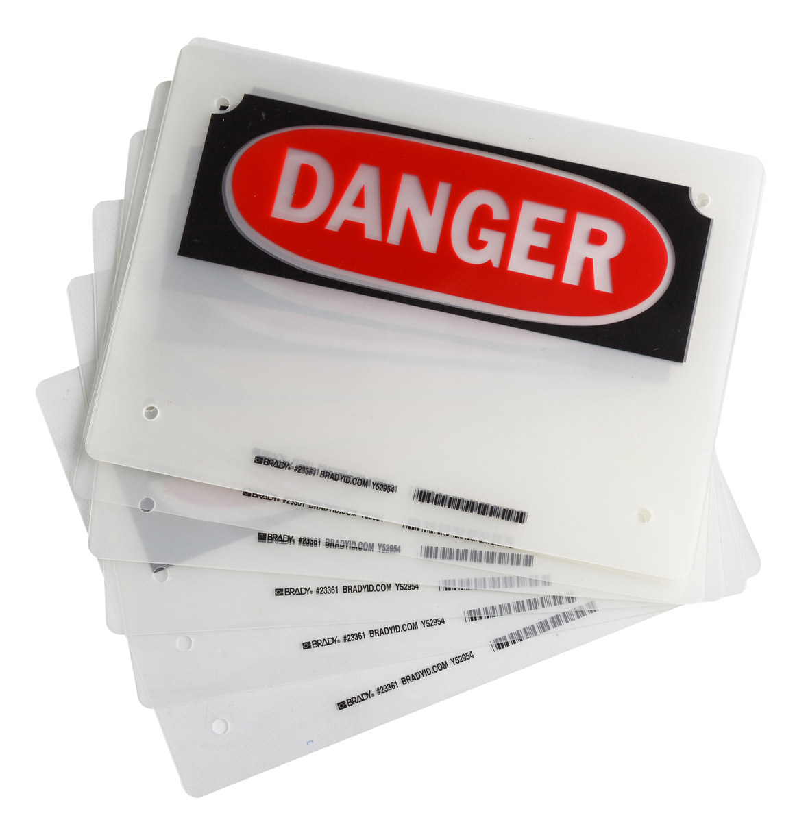 Brady 23361 Black / Red on Clear Polyester Laminator Pouch - 8 in Width - 11 in Height - 754476-23361