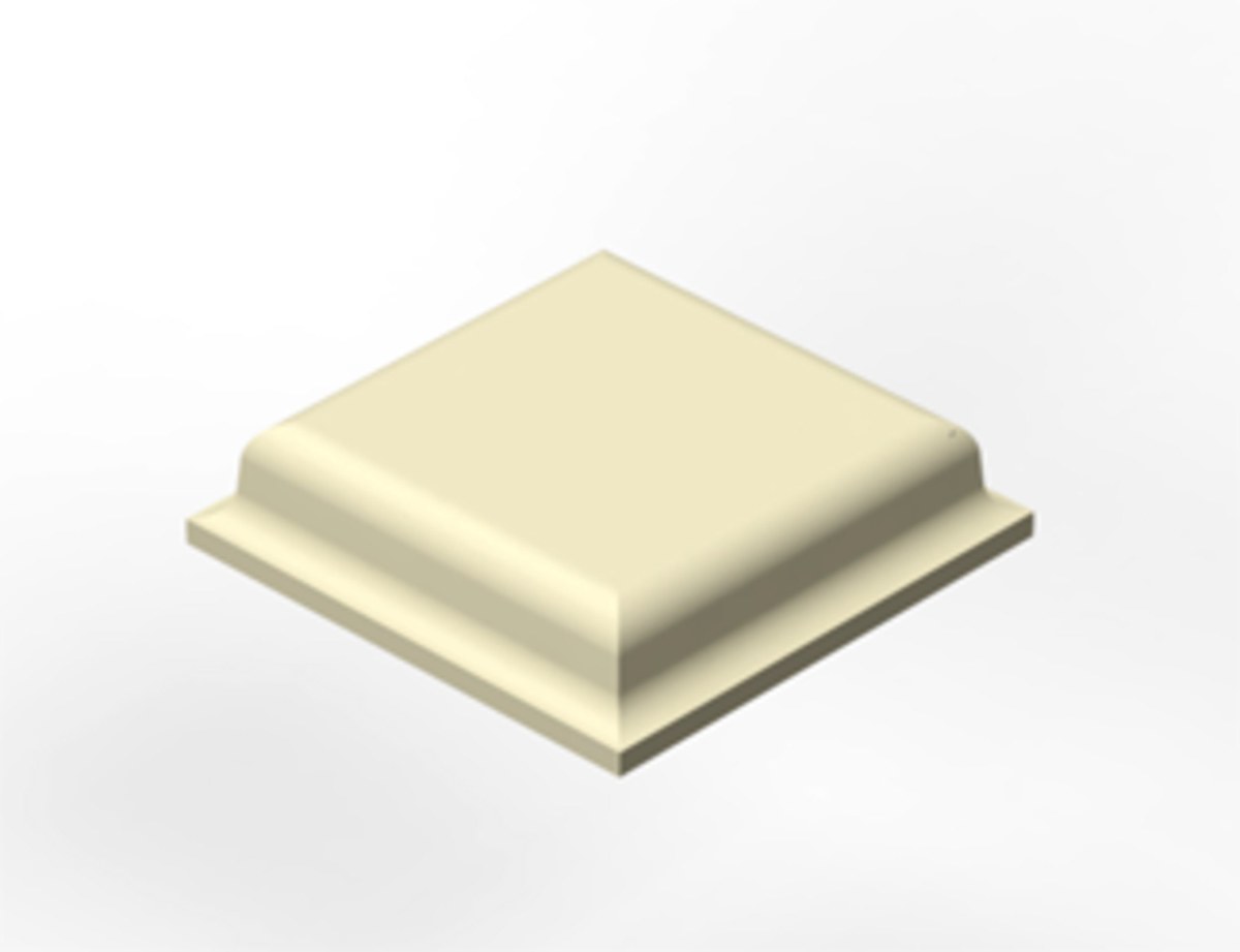 3M Bumpon SJ5007 White Bumper/Spacer Pad - Square Shaped Bumper - 0.413 in Width - 0.98 in Height - 67480