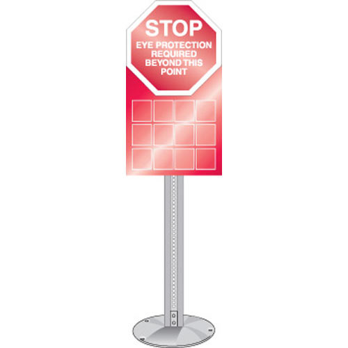 Brady White on Red Acrylic Lockout Device Station - 18 in Width - 36 in Height - 754476-50914