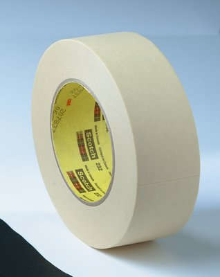 3M Scotch 7000048952 232 Tan Masking Tape - 12 mm (1/2 in) Width x 55 m Length