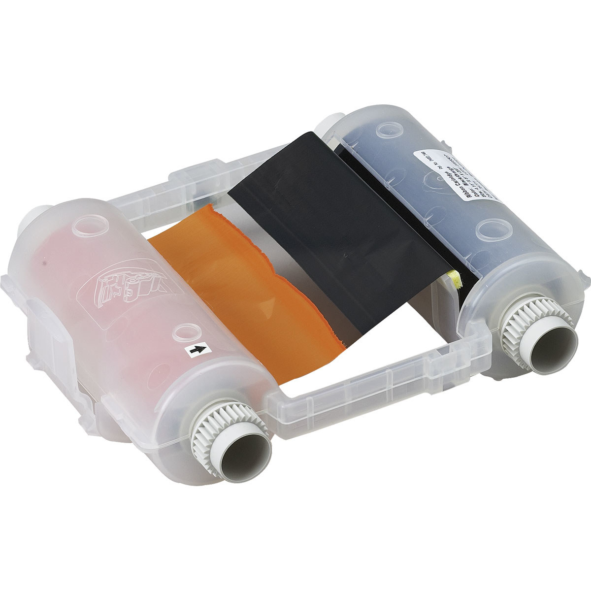 Brady Globalmark 76770 Black / Orange Printer Ribbon Cartridge - 4.11 in Width - 200 ft Length - Cartridge - 754476-76770