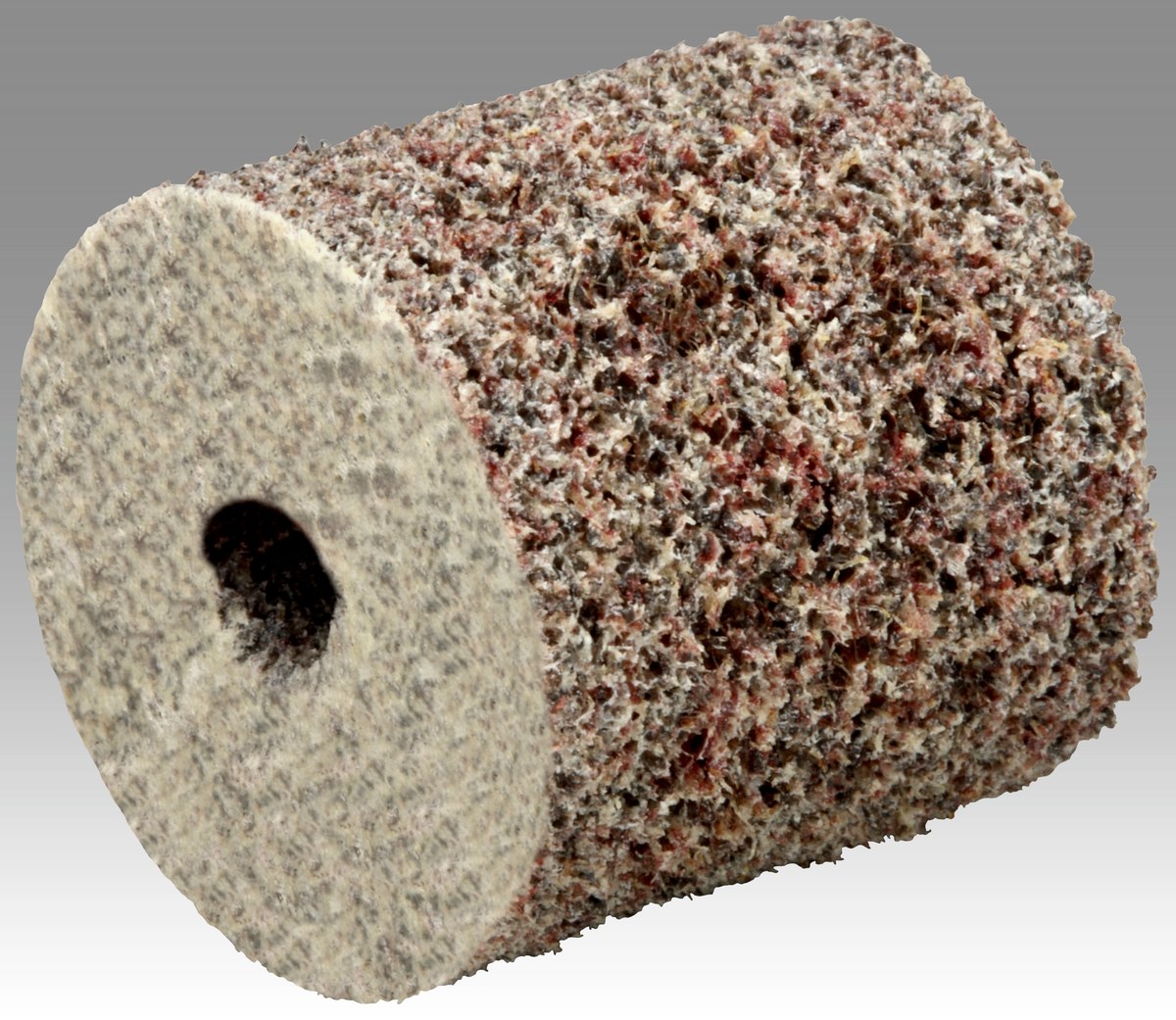 3M Scotch-Brite XL-UW Unitized Aluminum Oxide Medium Deburring Wheel - Medium Grade - Arbor Attachment - 1 1/2 in Diameter - 1/8 in Center Hole - 1/4 in Thickness - 27975