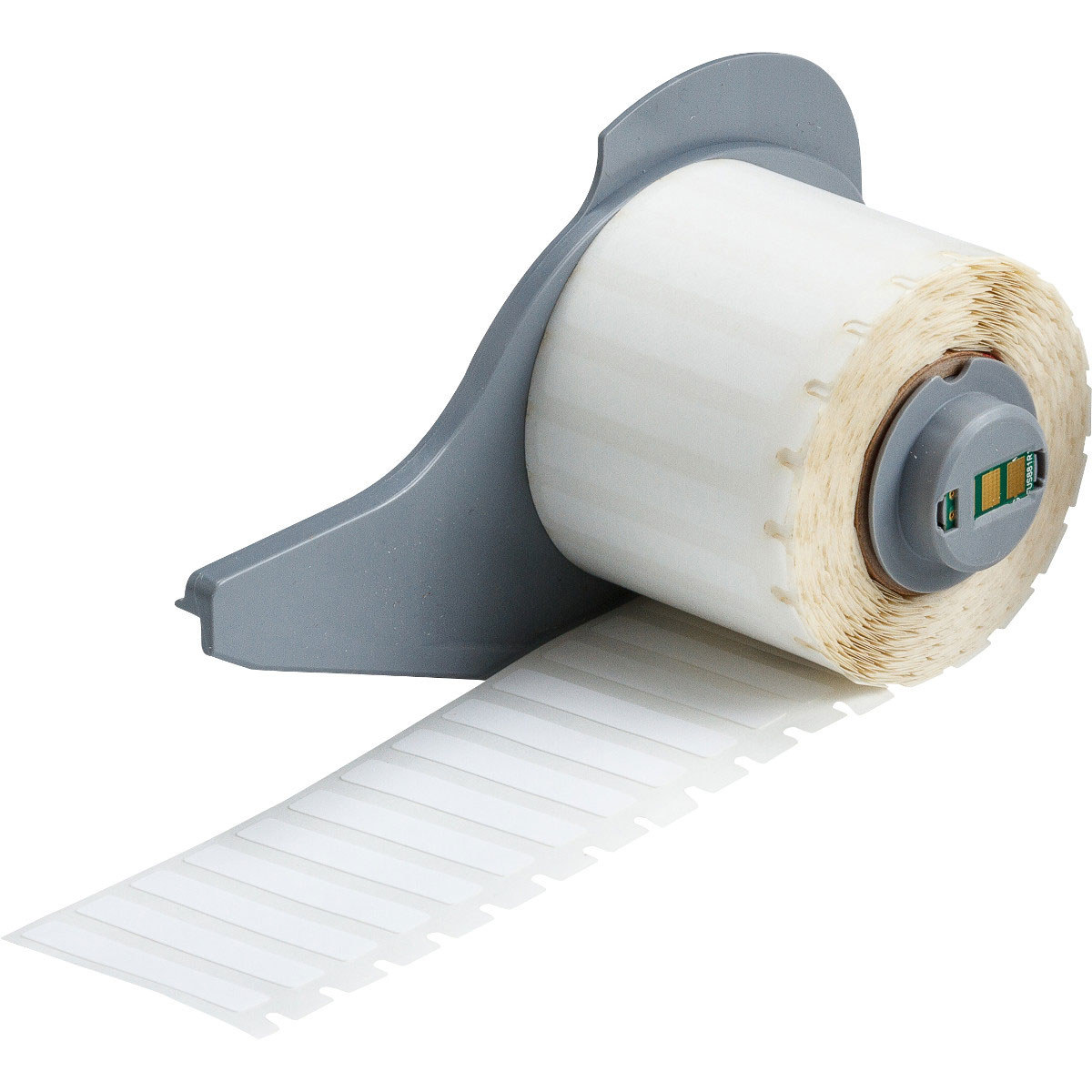 Brady M71-28-499 Die-Cut Printer Label Roll - 1.5 in x 1/4 in - Nylon - White - B-499 - 92712