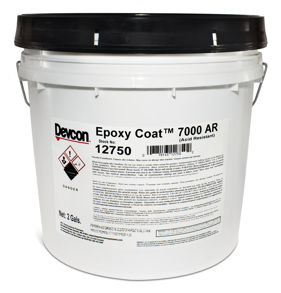 Devcon Epoxy Coat 7000 Gray Epoxy Adhesive - 2 gal Pail - 12750