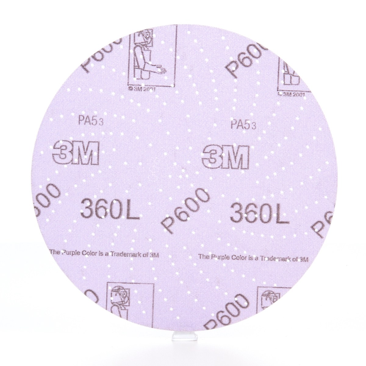 3M Hookit 360L Hook & Loop Disc 20827 - Aluminum Oxide - 3 in - P600 - Extra Fine