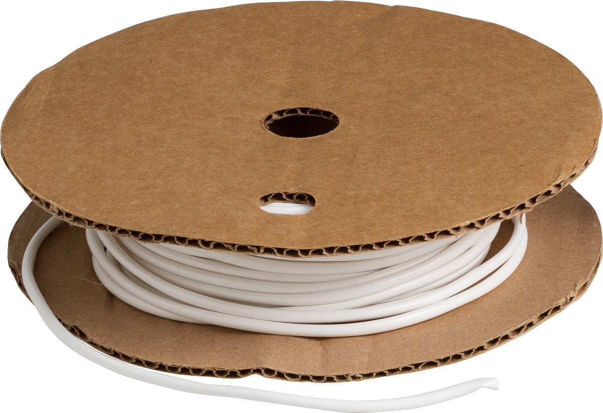 Brady Bradymark PVC-9 White PVC Continuous Thermal Transfer Printer Heat-Shrink Tubing - 100 ft Length - 0.114 in Min Wire Dia to 0.124 in Max Wire Dia - 662820-03891