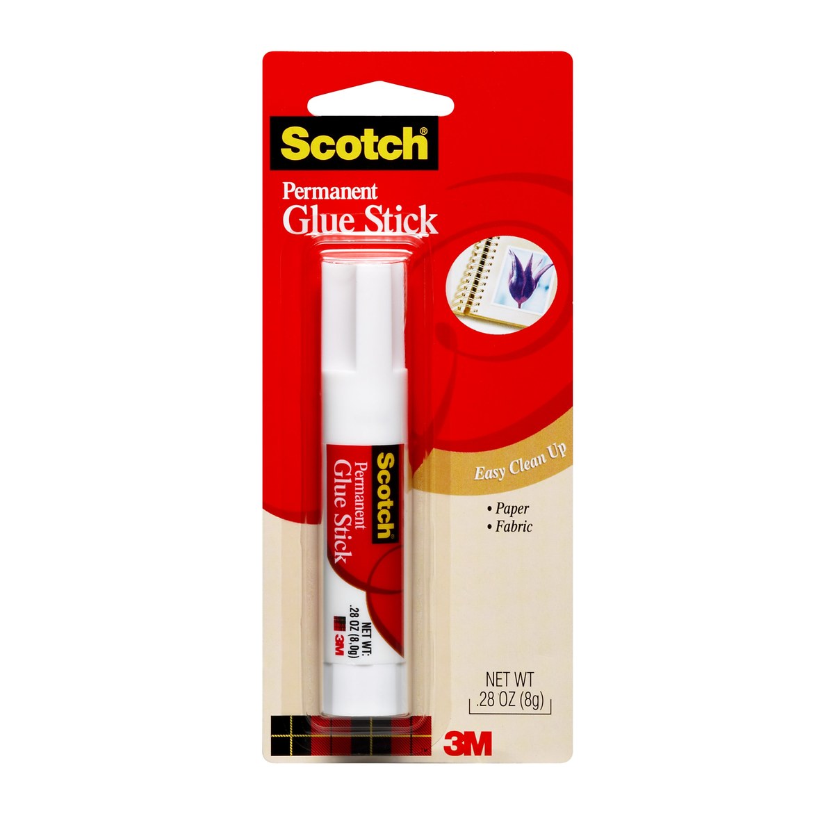 3M Scotch 6008 Glue Stick White Paste Pack Dries clear - 59096