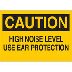 image of Brady B-120 Fiberglass Reinforced Polyester Rectangle Yellow PPE Sign - 14 in Width x 10 in Height - 73461