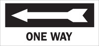 image of Brady B-302 Polyester Rectangle Black Stop Signs, Traffic Control Signs & Banners Sign - 14 in Width x 6.5 in Height - Laminated - 84644