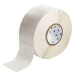 image of Brady THT-73-427-10 Die-Cut Printer Label Roll - 0.75 in x 1.75 in - Vinyl - Clear / White - B-427 - 30347