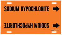 image of Brady 4362-G Strap-On Pipe Marker, 8 in to 9 7/8 in - Other Liquid - Plastic - Black on Orange - B-915 - 67911